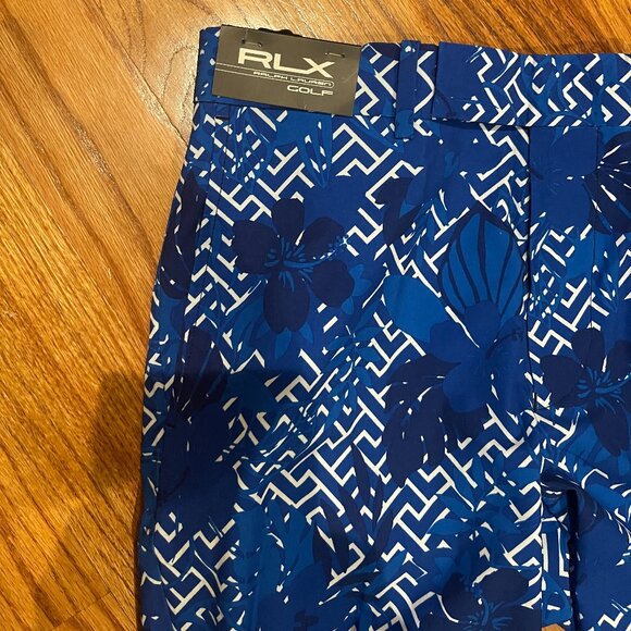 RLX Ralph Lauren Blue Geometric Men's Chinos - Picture 3 of 9